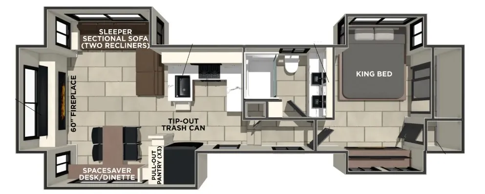 2026 Prime Time Sanibel 34LOUNGE - Floor plan