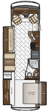 Newmar Bay Star 3124 floor plan