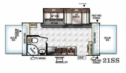 Forest River Flagstaff Shamrock 21SS floor plan