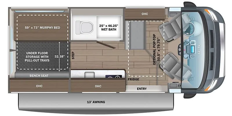 Jayco Swift 20E floor plan