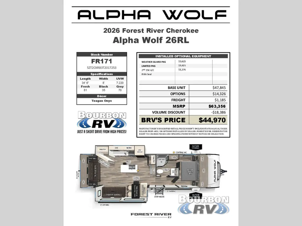 2026 Forest River Cherokee Alpha Wolf 26RL, Photos photo 4