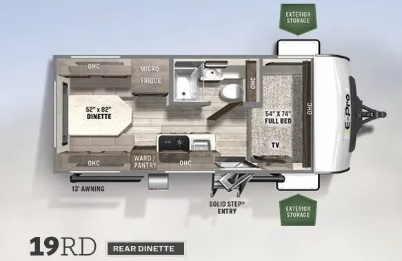 Forest River Flagstaff E-Pro 19RD floor plan
