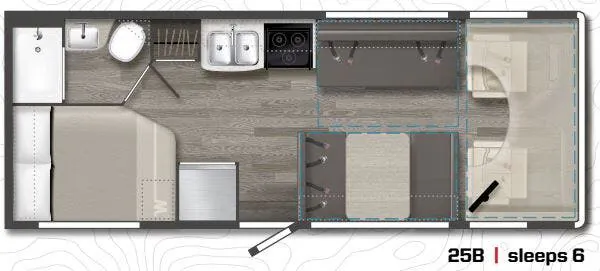 2023 Winnebago Spirit 25B floor plan