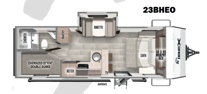 Forest River IBEX 23BHEO floor plan