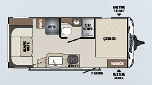 Keystone Bullet Crossfire 1900RD floor plan