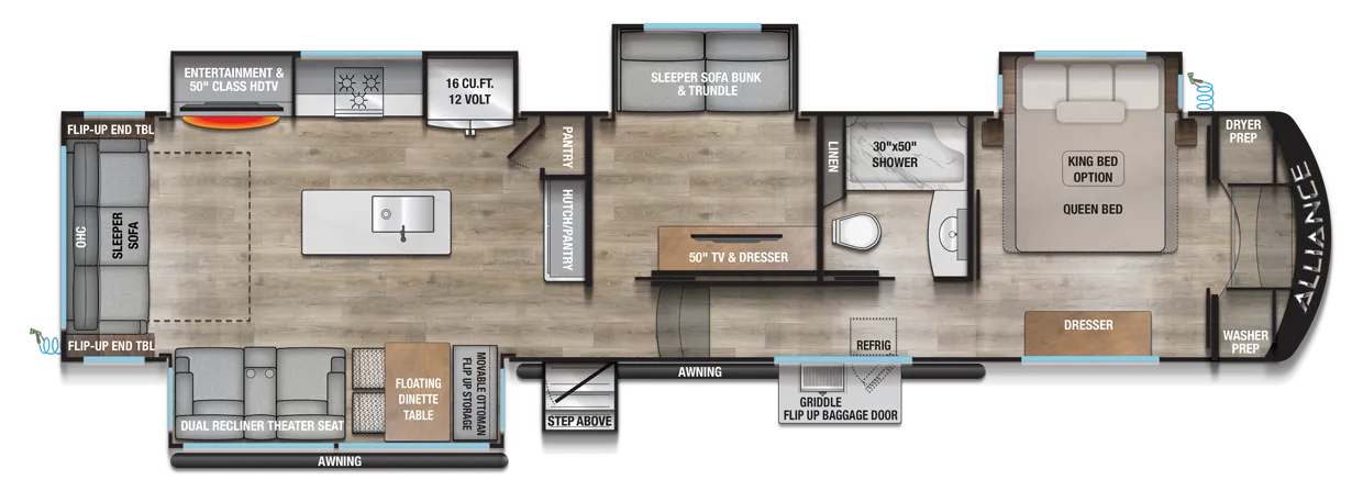 2026 Alliance RV Avenue 39MBR - Floor plan