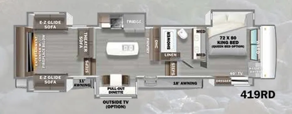Forest River RiverStone 419RD floor plan