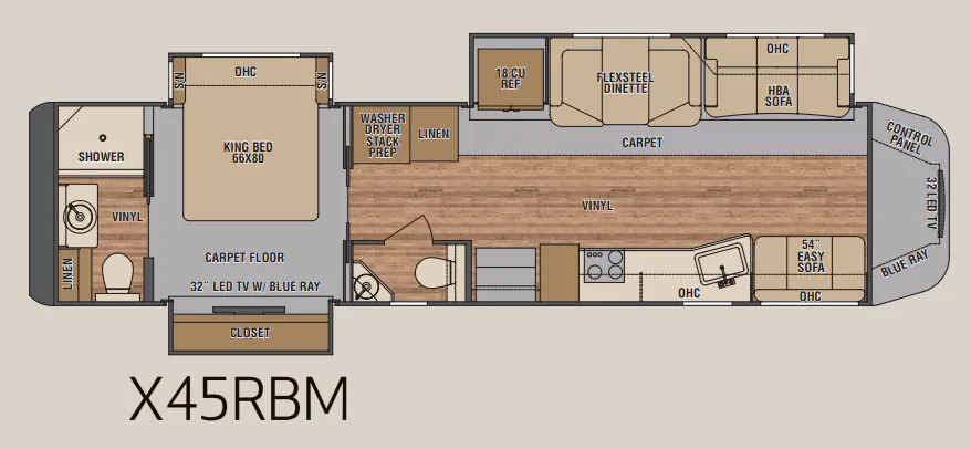 Renegade RV XL X45RBM floor plan