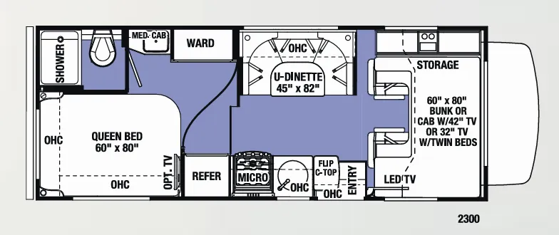 Forest River Sunseeker 2300 floor plan