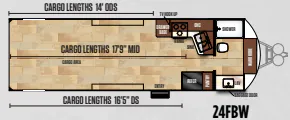 Forest River Work and Play FRP 24FBW floor plan