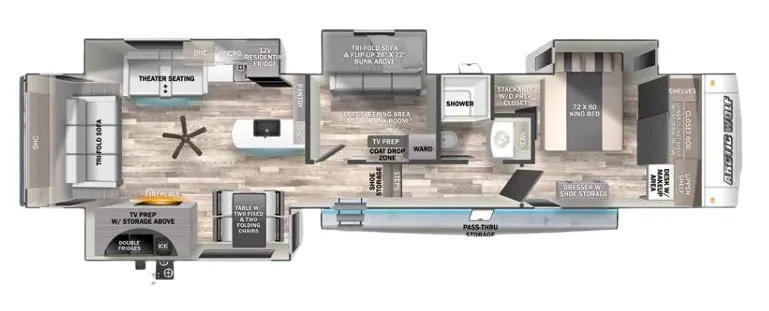 Forest River Cherokee Arctic Wolf 3660 SUITE floor plan