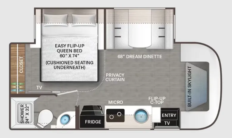 Thor Motor Coach Gemini AWD 23TW floor plan
