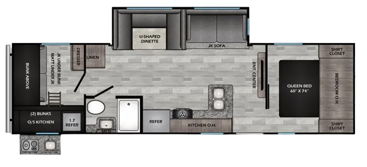 2022 CrossRoads Zinger 290KB - Floor plan