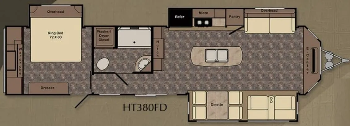 CrossRoads Hampton HT380FD floor plan