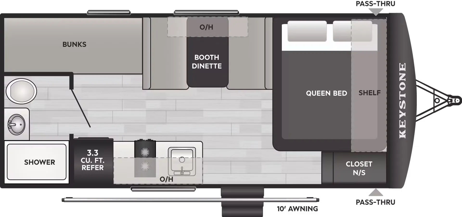 2026 Keystone Springdale Mini 1800BH - Floor plan