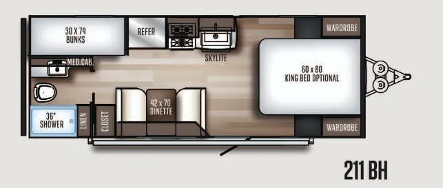 Palomino Solaire 211 BH floor plan