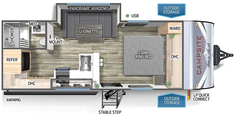 2024 Forest River Campsite Reserve 20AK floor plan