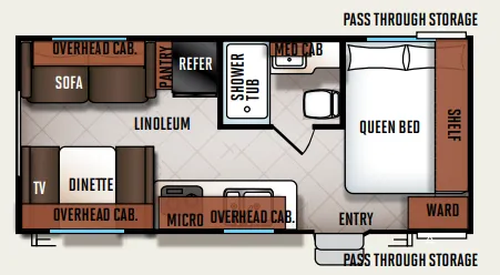 Forest River Cherokee Grey Wolf 19RL floor plan