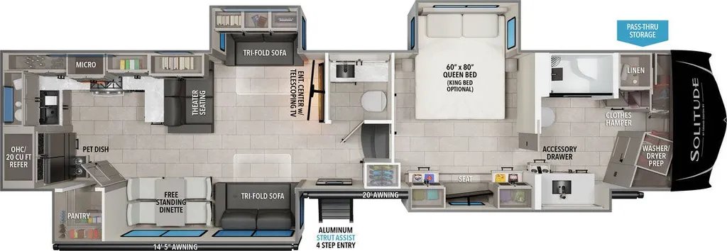 2026 Grand Design Solitude 417KB floor plan