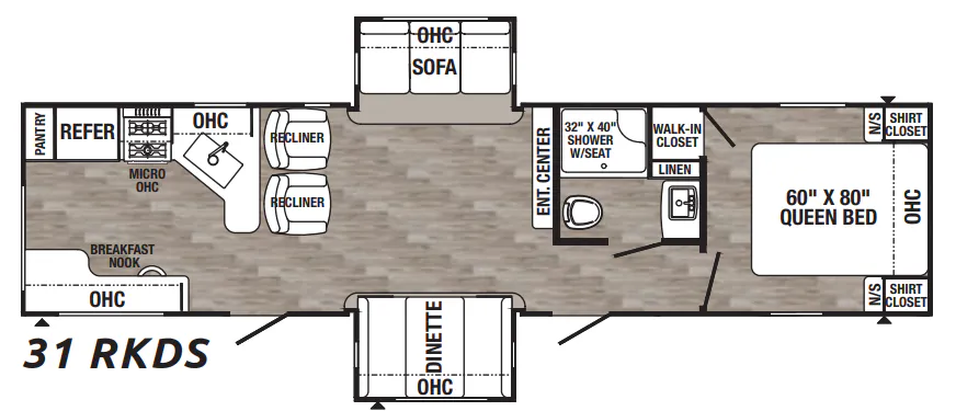 Palomino Puma 31 RKDS floor plan