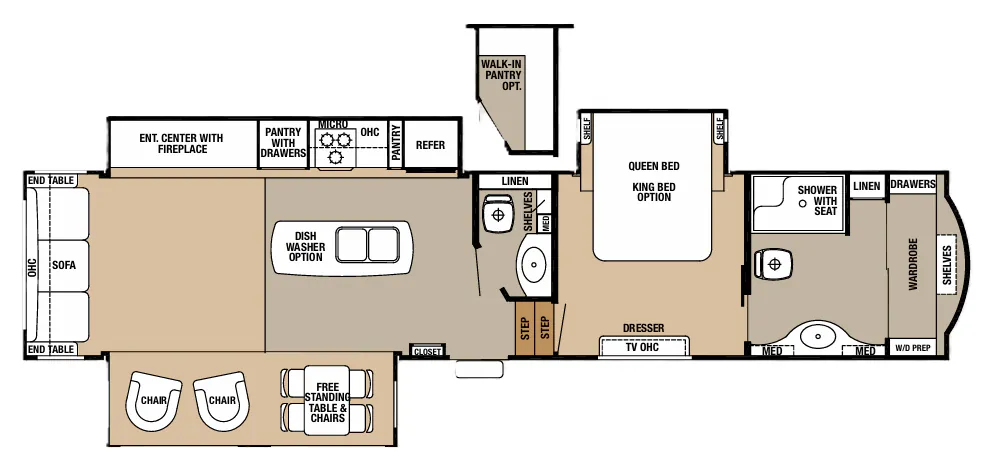 Forest River Cedar Creek Hathaway Edition 38FB2 floor plan
