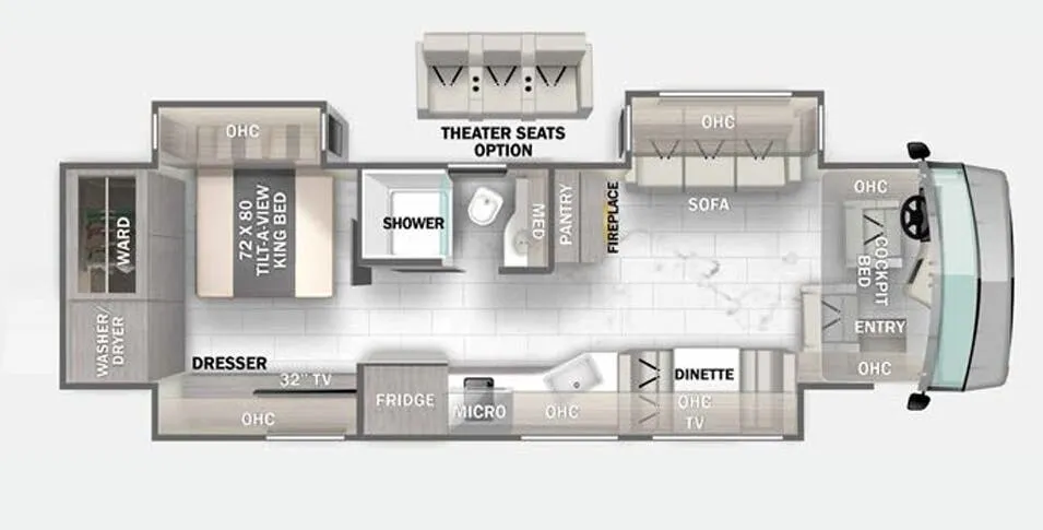 Forest River Berkshire 34B floor plan