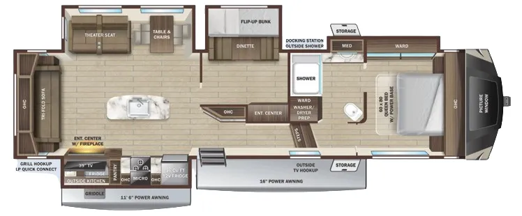 Highland Ridge Open Range Roamer 354MBH floor plan