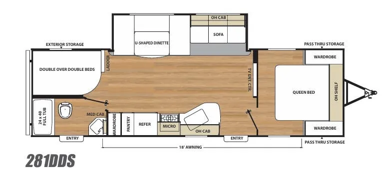 Coachmen Catalina SBX 281DDS floor plan