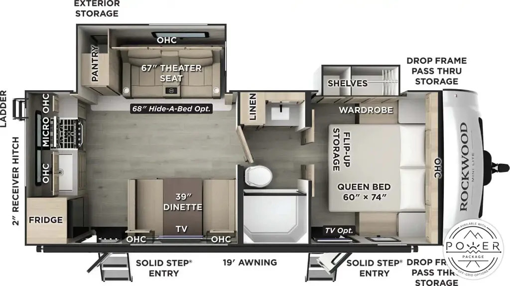 2026 Forest River Rockwood Mini Lite 2515S floor plan