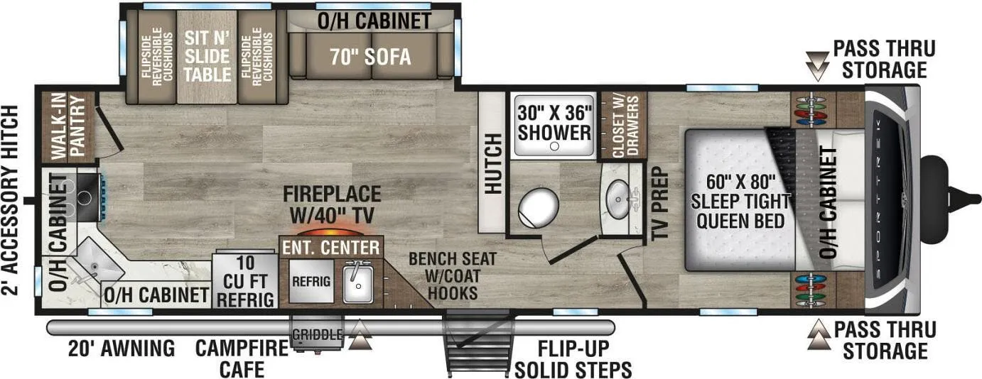 2024 Venture RV SportTrek ST291VRK - Floor plan