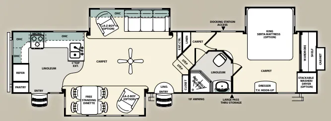 Forest River Sandpiper 365RG floor plan