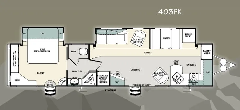 Forest River Sierra 403FK floor plan