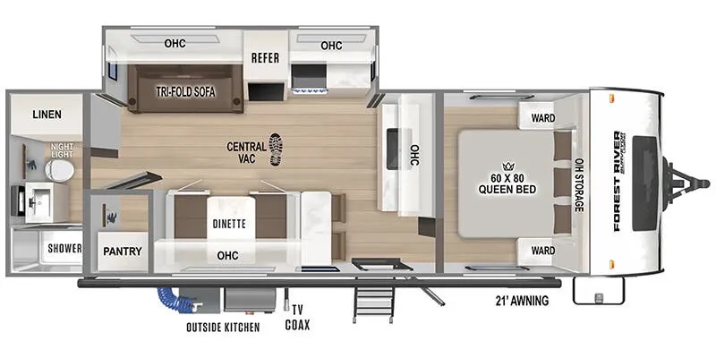 2025 Forest River Surveyor 265RBLE - Floor plan