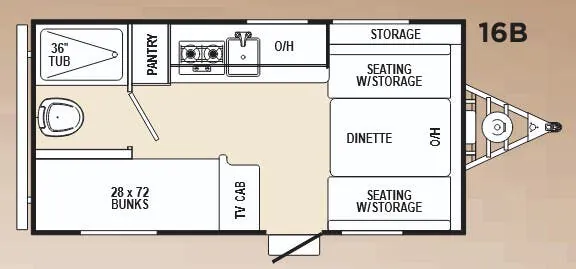 Forest River Viking 16B floor plan