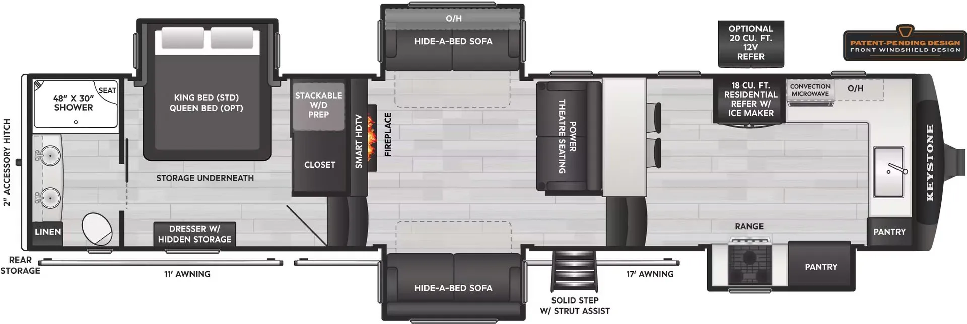 2026 Keystone Montana 3795FK - Floor plan