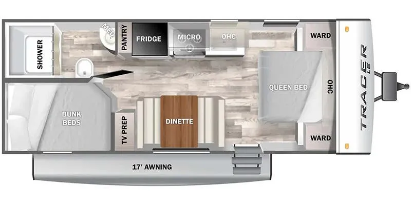 Prime Time Tracer LE 200BHSLE floor plan