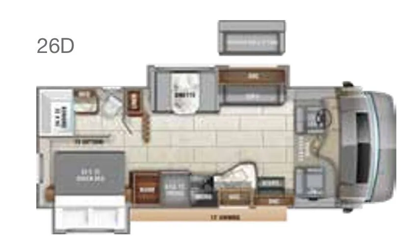 2020 Entegra Coach Odyssey 26D - Floor plan