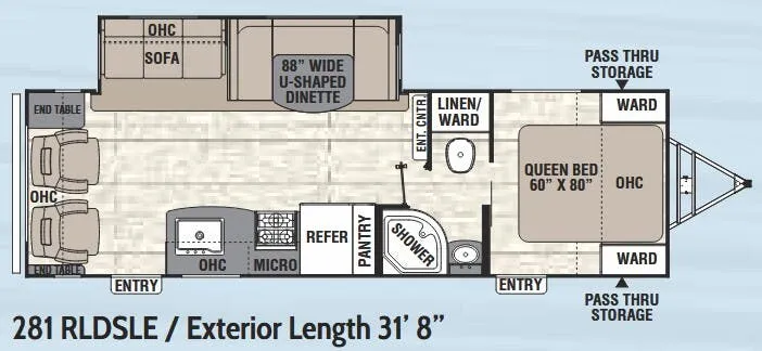 Coachmen Freedom Express Liberty Edition 281 RLDSLE floor plan