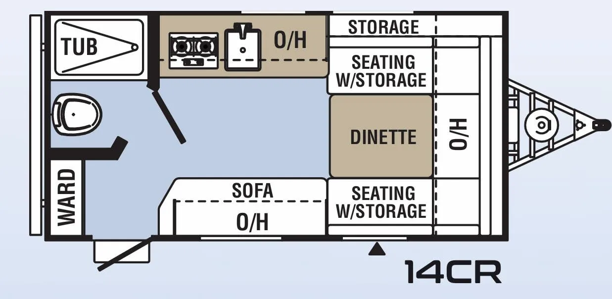 Coachmen Clipper Cadet 14CR floor plan