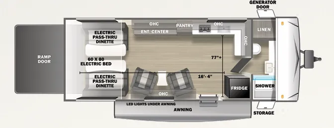 2024 Forest River Shockwave 2450RLX - Floor plan