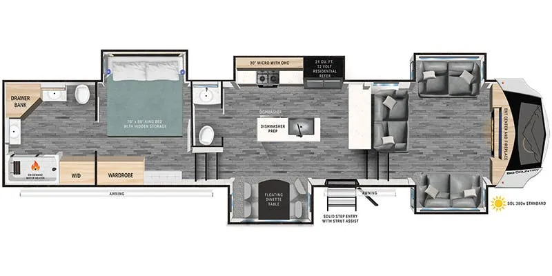 Heartland Big Country BC 3905 FL floor plan