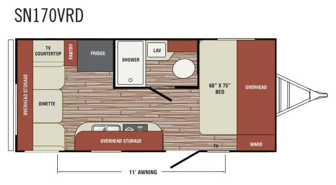 Venture RV Sonic SN170VRD floor plan
