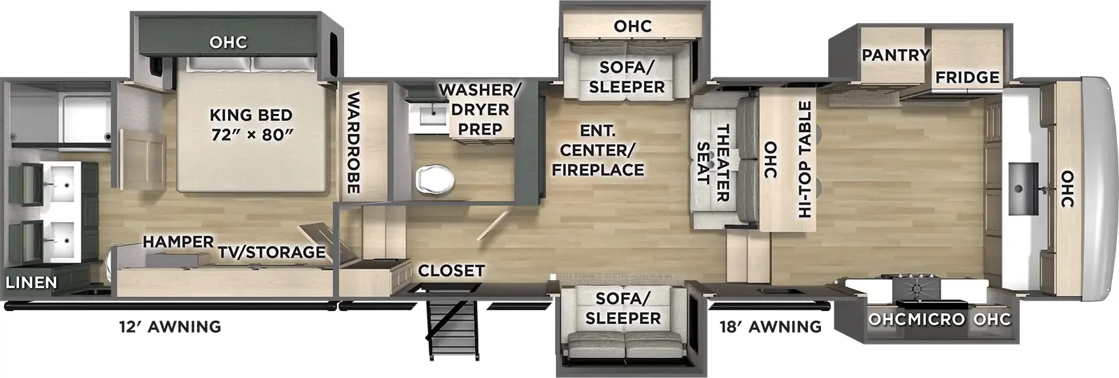 2026 Forest River Columbus 388FKH - Floor plan