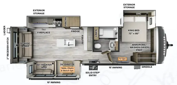 Forest River Rockwood Signature 8337RL floor plan