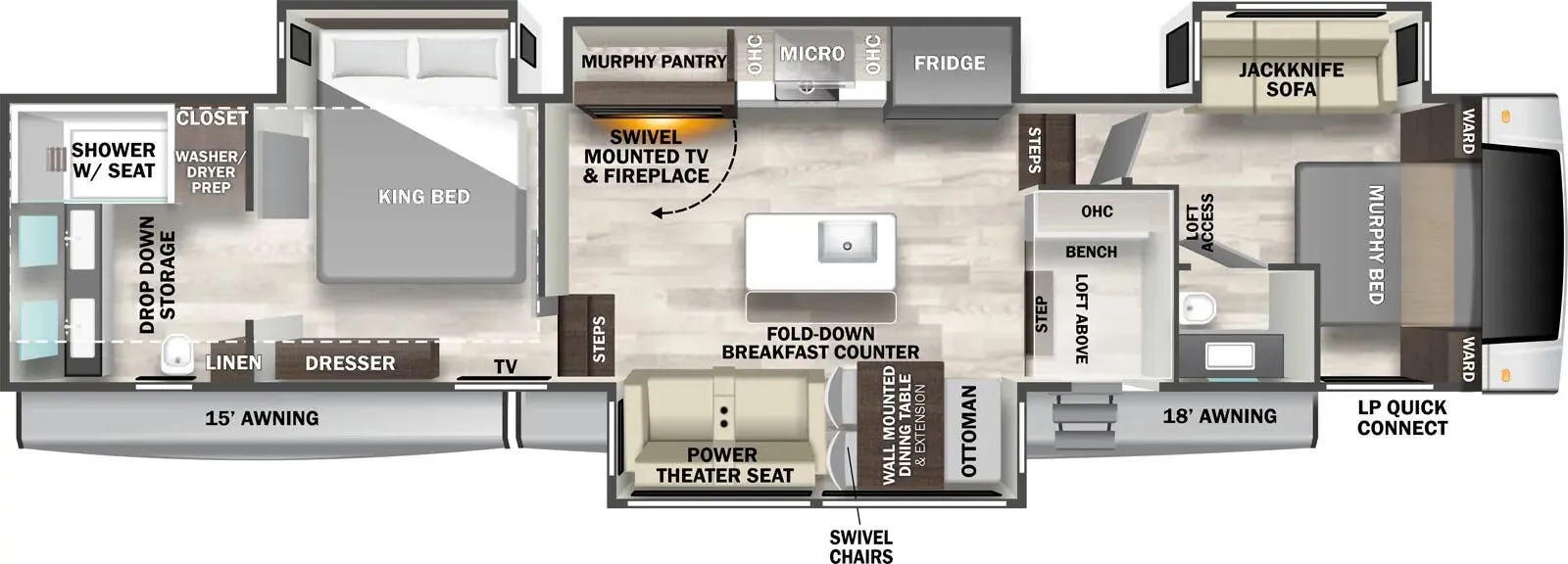2025 Forest River Cedar Creek 381MUD - Floor plan
