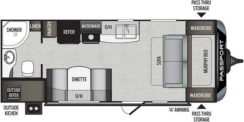 Keystone Passport SL Series 197RB floor plan
