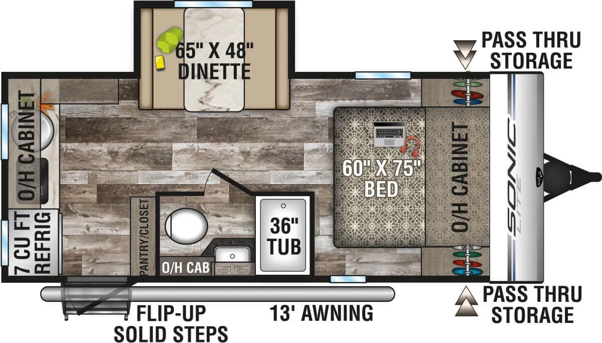 Venture RV Sonic Lite SL169VRK floor plan