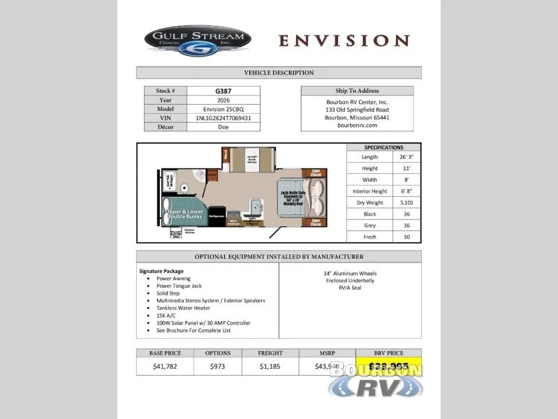 2026 Gulf Stream RV Envision Signature Series 25CBQ - Photo 3