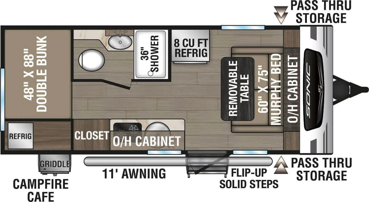 Venture RV Sonic Lite SL170VBH floor plan