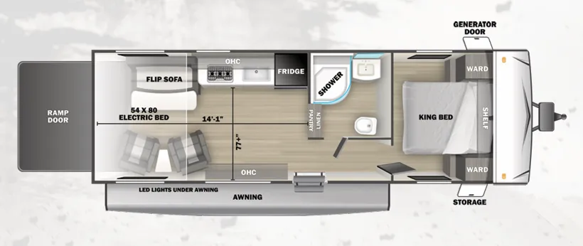 2024 Forest River Stealth 2530SLE - Floor plan